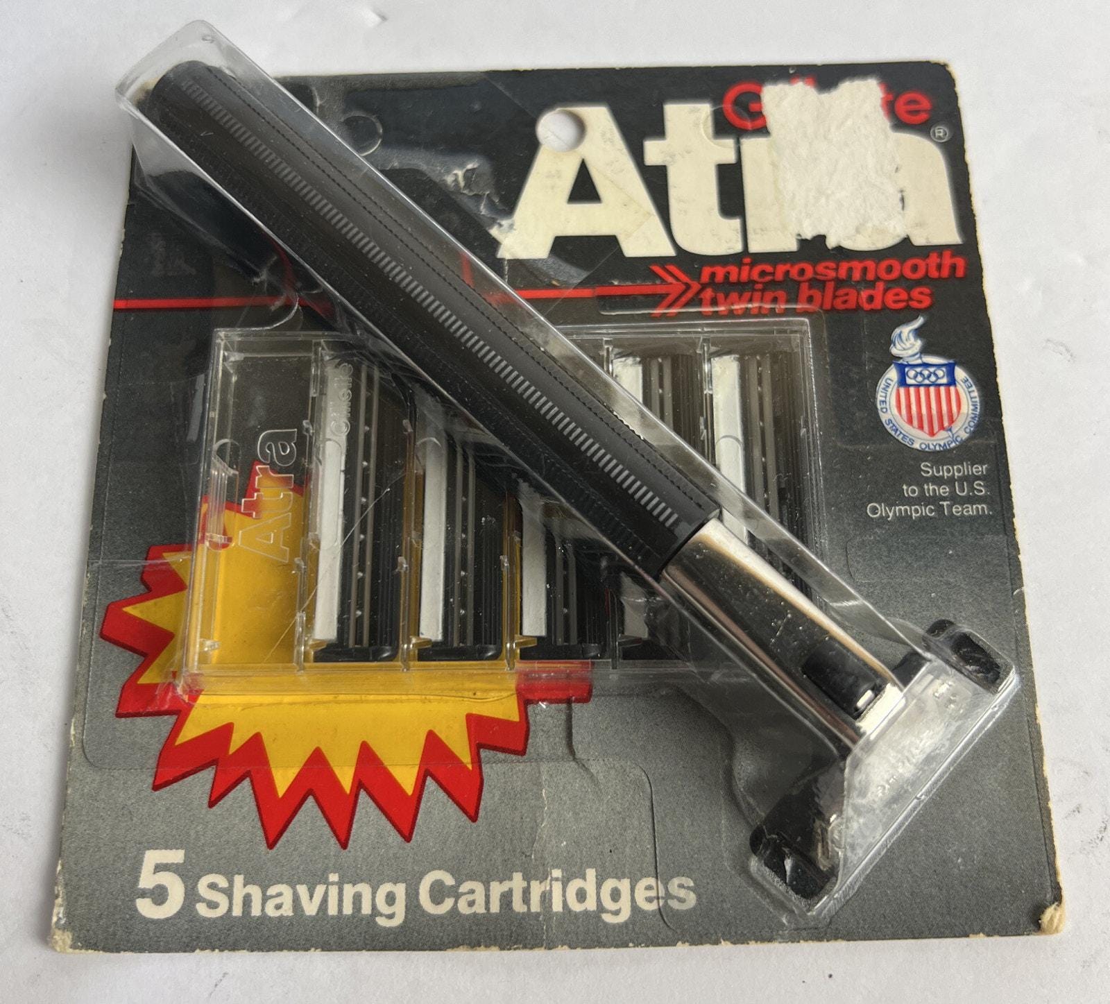 Gillette Atra Pivoting Head 5 Cartridges & 1 Razor Twin Blade - 80s - Etsy
