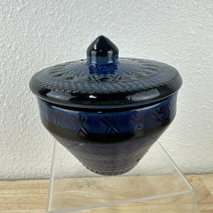 Bitossi Aldo Londi Rimini Blue Italy Covered Pottery Candy Dish Pot Trinket