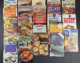 20+ Various Vintage Cookbook Booklet Recipe Books Baking, Soup & Dinner Ideas