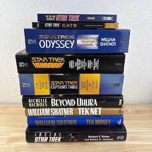 9 Various Mixed Star Trek Books Some Written By William Shatner & OTHERS