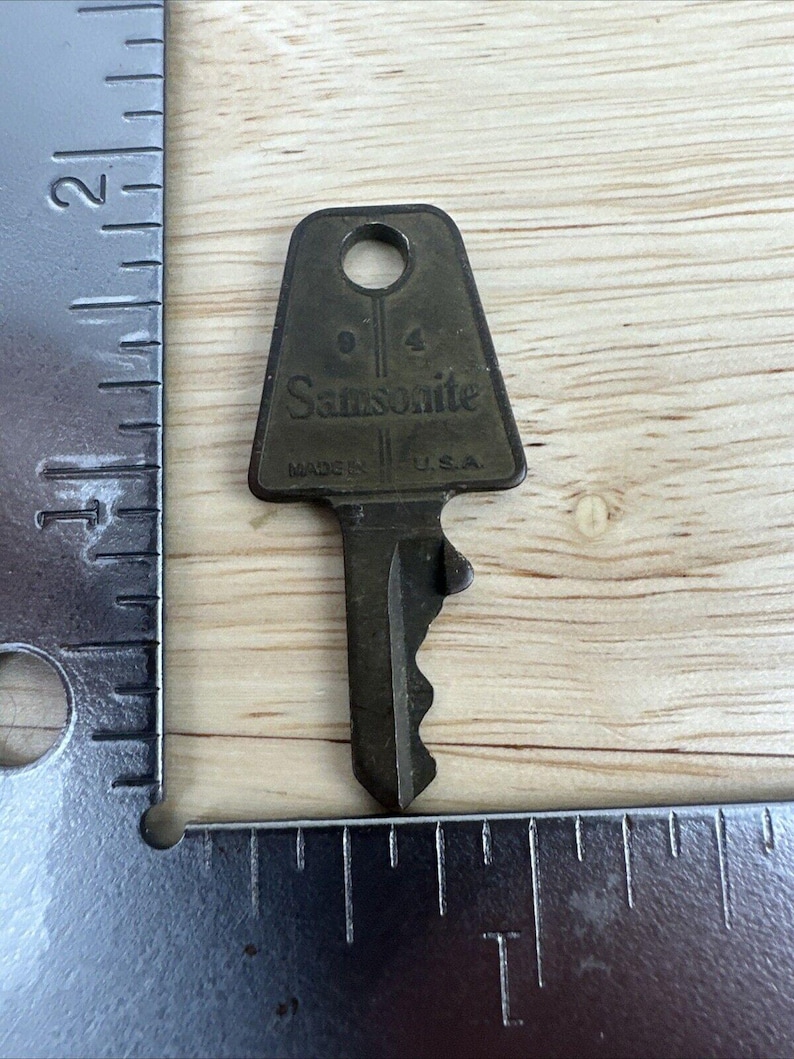 Vintage Brass Shwayder Bros Samsonite Denver Detroit USA Luggage Key 94 Bild 2