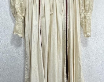 Gunne Sax Sz 9 Jessica San Francisco Dress White Suede Prairie Lace Vintage