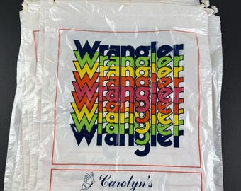 Wrangler Shopping Bags Carolyn's Longmont Colorado Advertising Deadstock Vintage