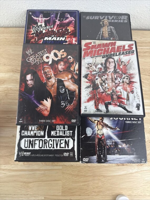 14 WWE WWF Wrestling Dvds Wrestlemania the Rock, 90s Stars, Shawn