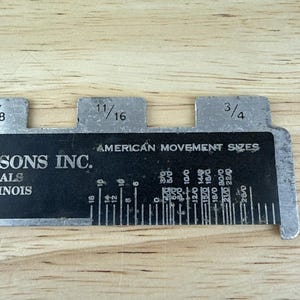 Burton M. Reid - Swiss & American Movement Size Ruler For Vintage Watch Repair image 3