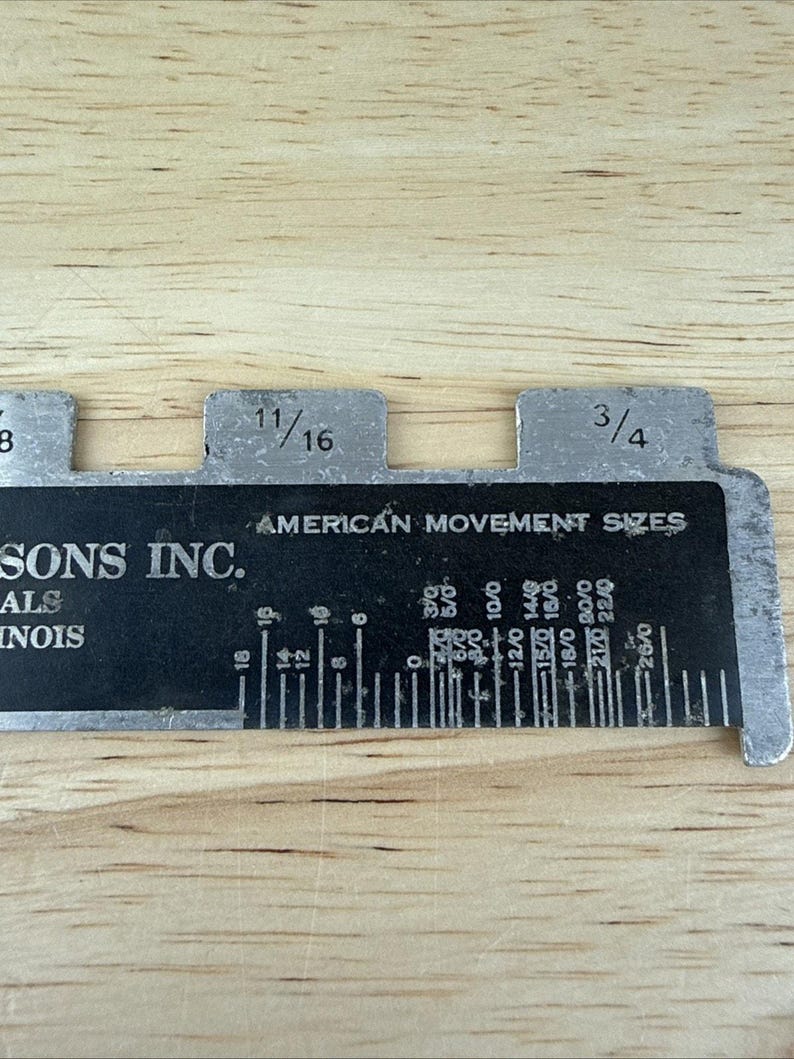 Burton M. Reid - Swiss & American Movement Size Ruler For Vintage Watch Repair image 3