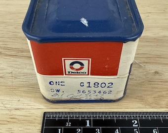 Sealed Delco Remy Oil Pressure Switch G1802 GM #5653462 Vintage Tin Unopened