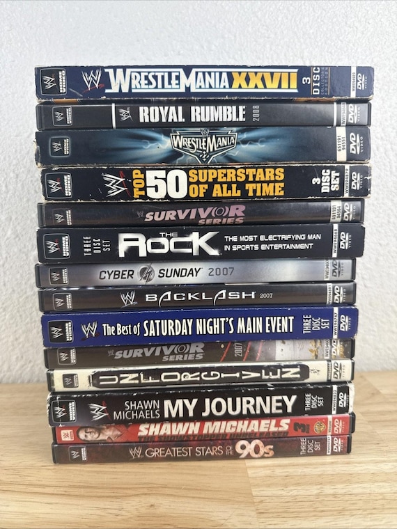 14 WWE WWF Wrestling Dvds Wrestlemania the Rock, 90s Stars, Shawn