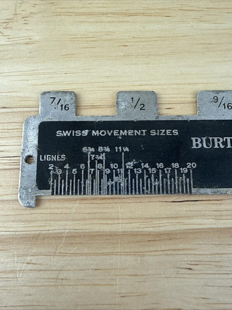 Burton M. Reid - Swiss & American Movement Size Ruler For Vintage Watch Repair image 2