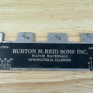 Burton M. Reid - Swiss & American Movement Size Ruler For Vintage Watch Repair image 4