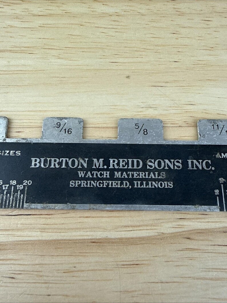 Burton M. Reid - Swiss & American Movement Size Ruler For Vintage Watch Repair image 4