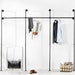 Clothes rail wardrobe pipes in industrial design made of black water pipes - suitable for chests of drawers – KIM III 