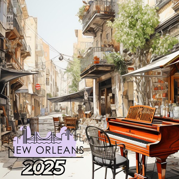 New Orleans Calendar Etsy