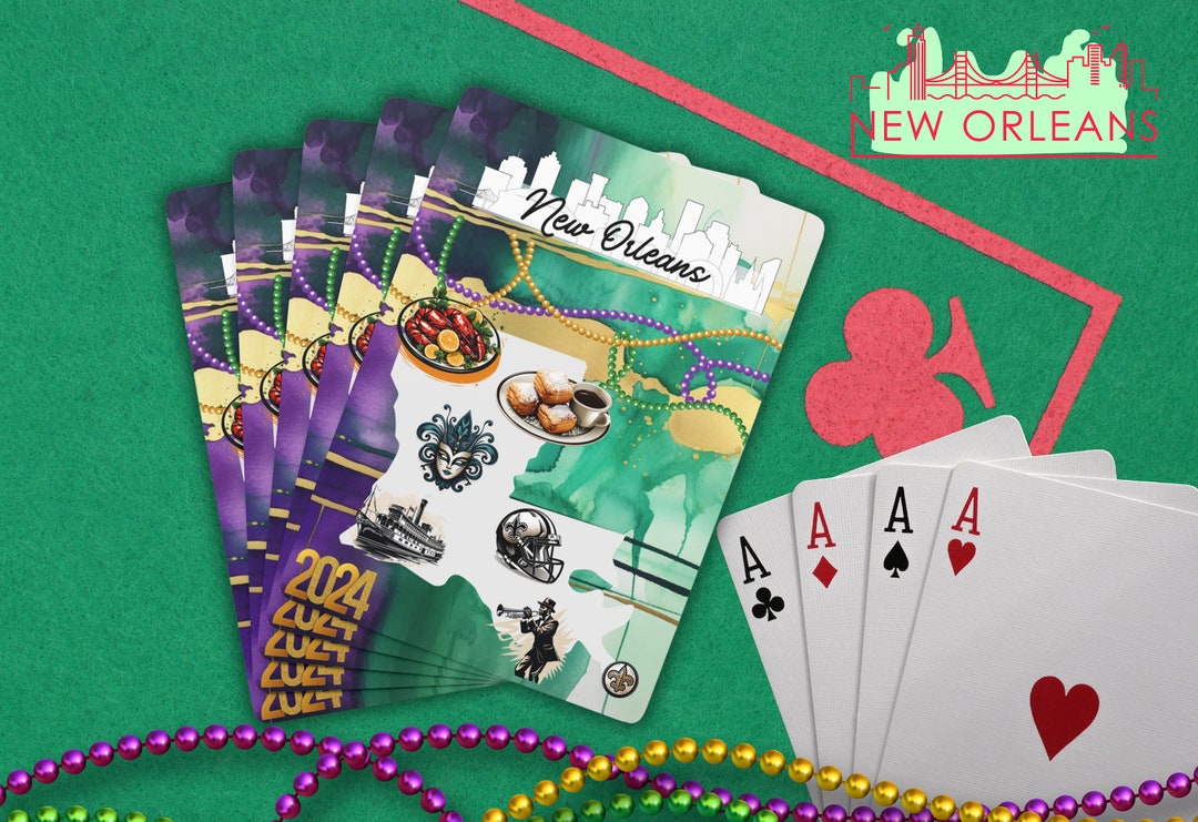 New Orleans Inspired Poker Cards Custom Playing Cards Nola Etsy
