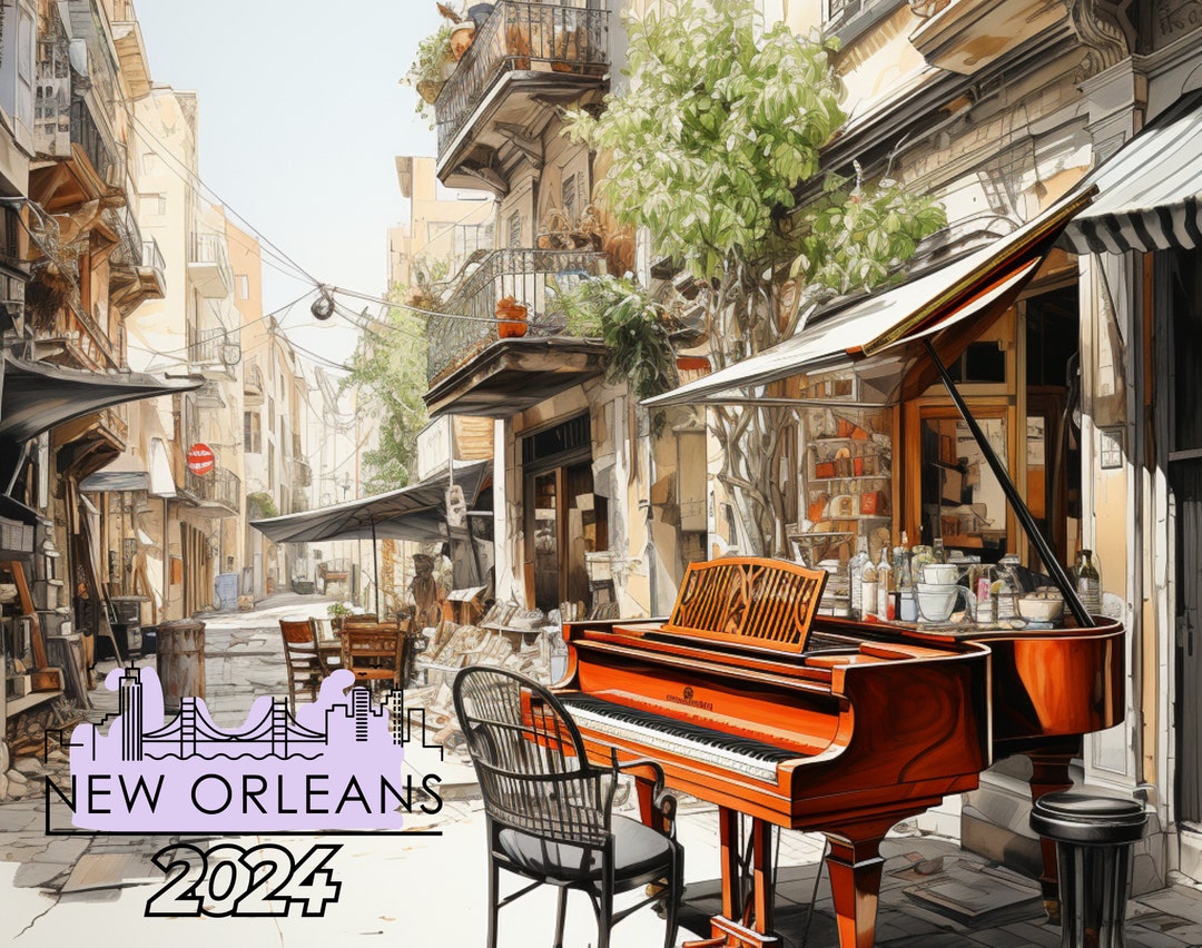 New Orleans 2024 Calendar 2024 Nola Calendar Monthly Etsy Australia