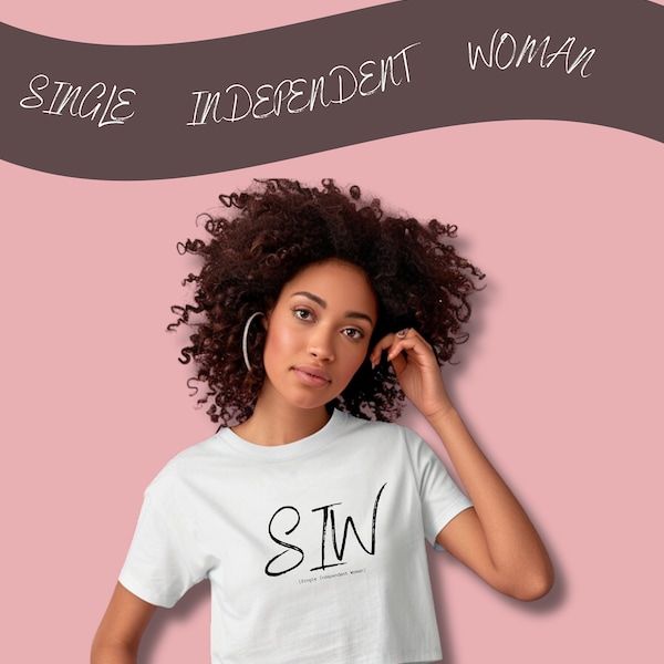 Cropped Blouse, Single Independent Woman Cropped Top, Cropped Hoodie, Cropped seater, Distressed Crop Top, Crop Tops, Girl Power, Feminist