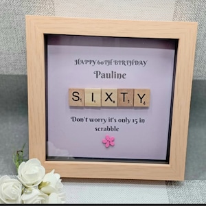 60th birthday gift for her, personalised birthday present, wall decor