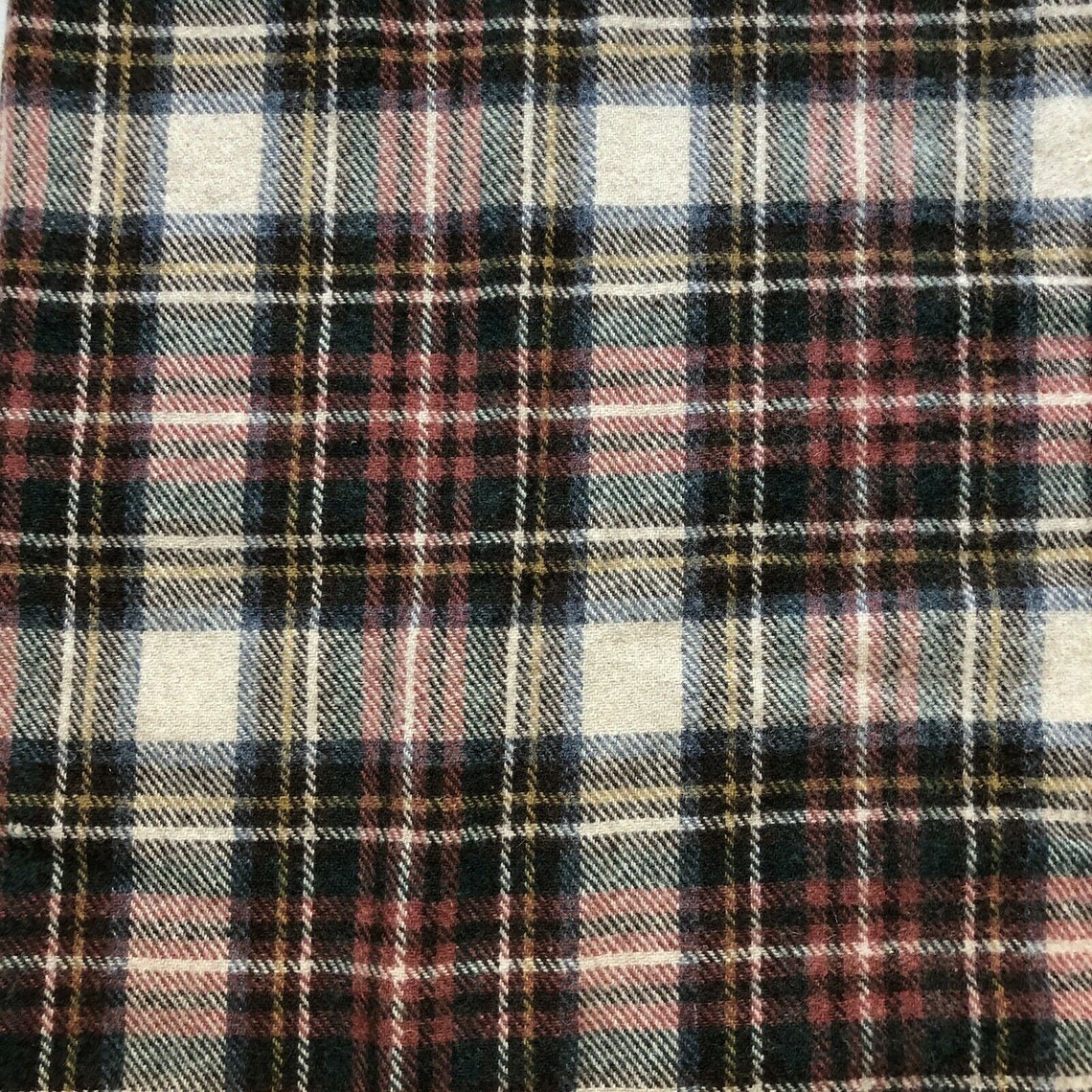 Highland Home Industries Wool Blanket Tartan Plaid Antique Etsy
