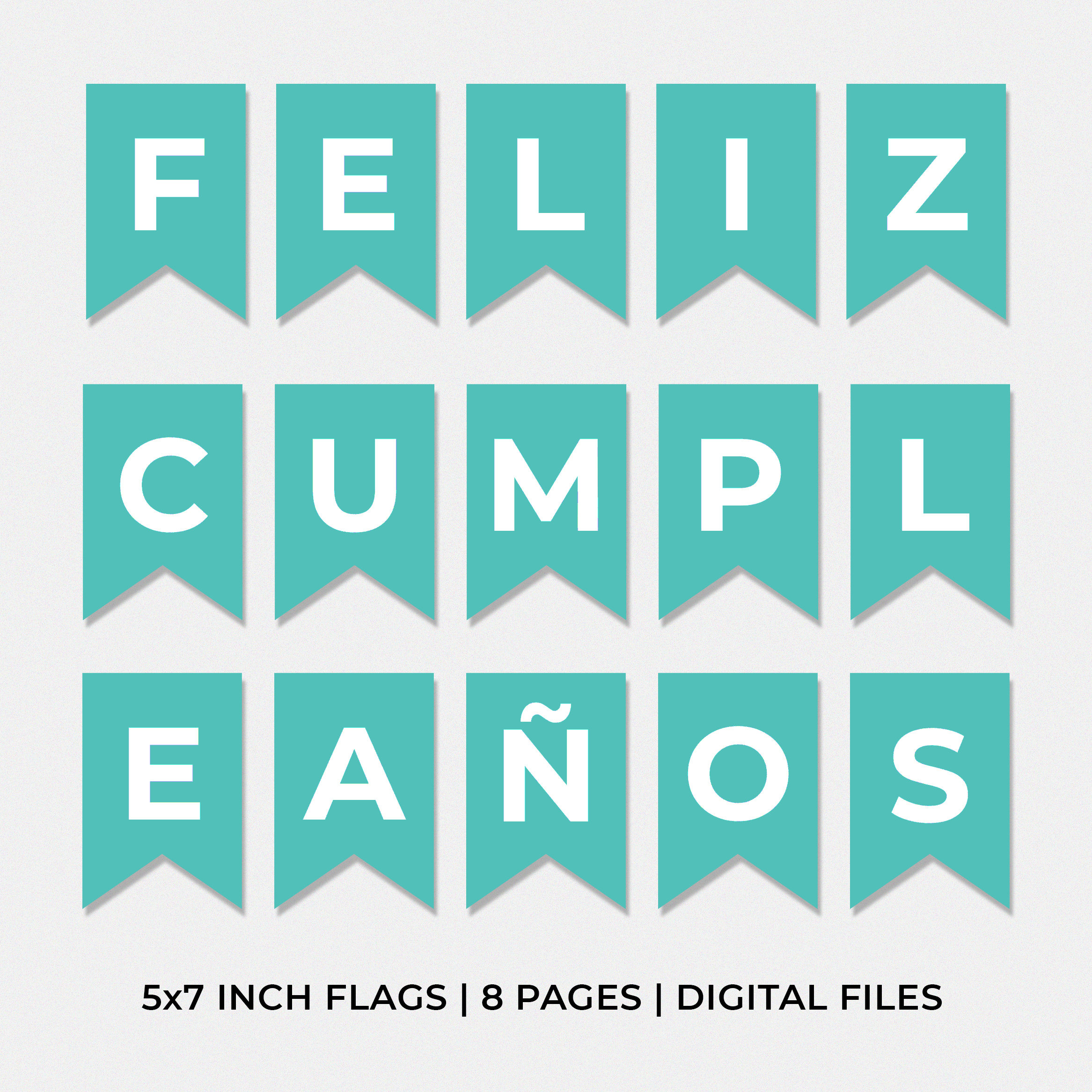 Feliz Cumpleanos Banner, Printable Banner, Party, Favors, Digital ...