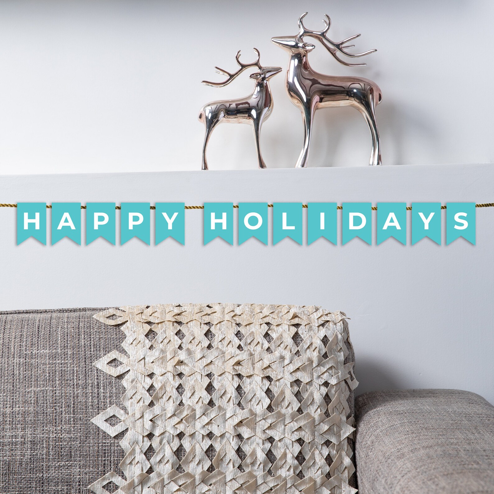 Happy Holidays Banner Printable Banner Party Favors Etsy UK