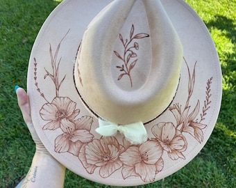 Custom burned hat DEPOSIT