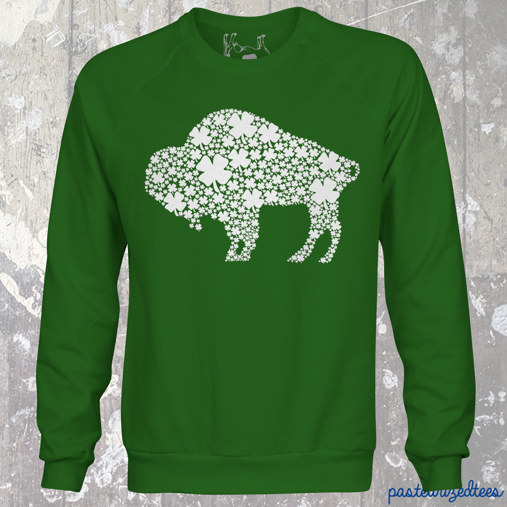 Irish Standing Buffalo Crewneck Sweatshirt - Etsy.de