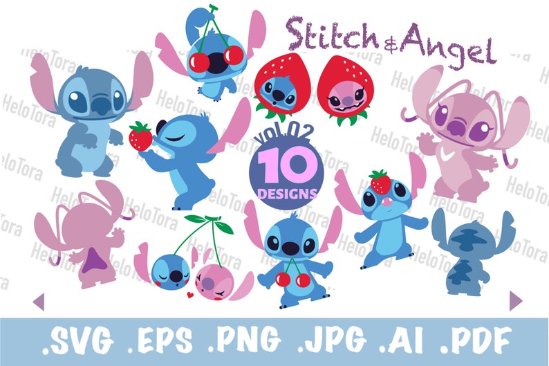 Download Stitch&Angel SVG Bundle Cricut VectorCut FilesClipart | Etsy