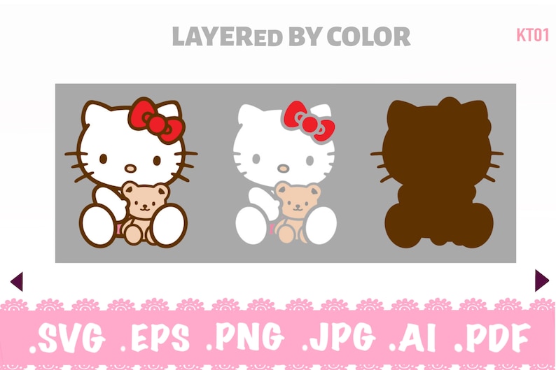 Download Hello Kitty SVG Bundle Cricut VectorCut FilesClipart | Etsy