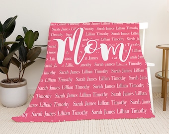 Personalized Grandma Blanket- Christmas Gift for Grandma - Personalized Gift for Mom - Grandma Gift Blanket - Family Blanket with Names