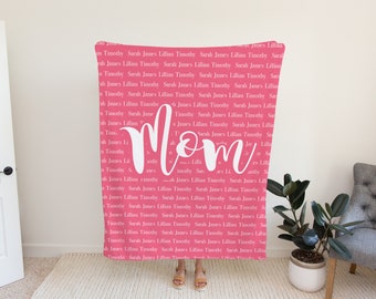 Personalized Mom Blanket- Mother's Day Gift for Grandma - Personalized Gift for Mom - Grandma Gift Blanket - Family Blanket with Names