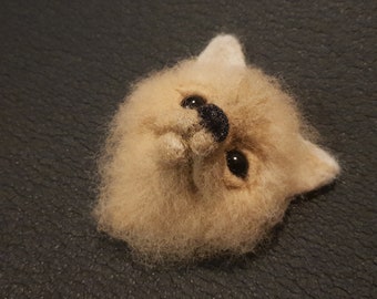 Realistic Pomeranian Spitz Brooch, Pet Dog portrait jewelry 3d pet portrait