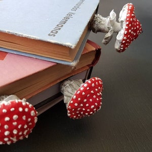 Realistic Toadstool Bookmark for Book Lover
