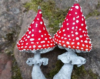 Décoration de champignons, babillages de crapaud de Noël