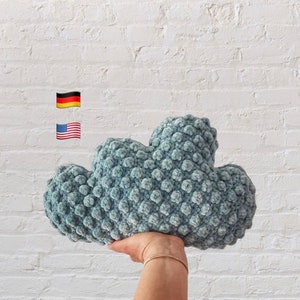 Crochet Pattern / Crochet Pattern Cloud Pillow, Cushion / Cloud Pillow (Ger/Eng)