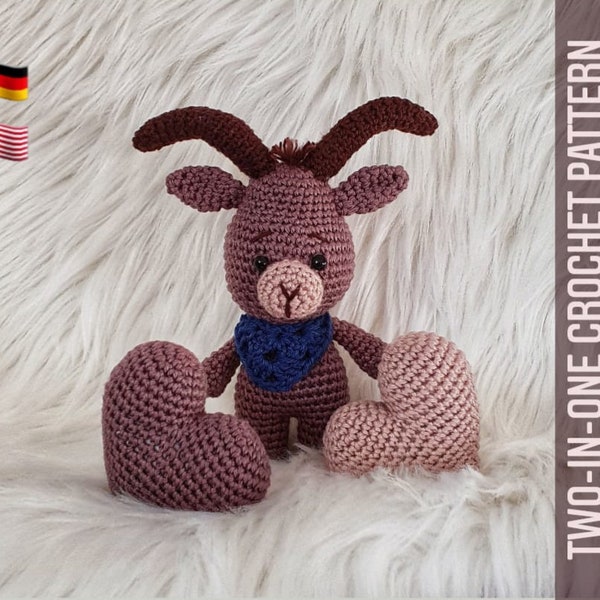 2-in-1 Häkelanleitung Widder/Steinbock / two-in-one Crochet Pattern Capricorn/Ram (Ger/Eng)