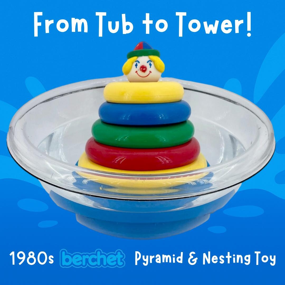 80s PYRAMIDE CLOWN Stacking Toy: Vintage Bath & Outdoor Toy - Etsy
