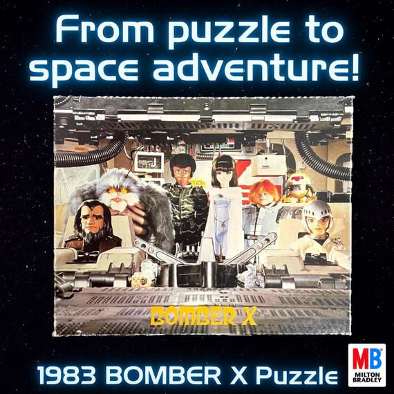 SOULS BOMBER 80｜8個セット Vintage Bomber X Puzzle: 1983 MB 100-piece Sci-fi Anime - Etsy