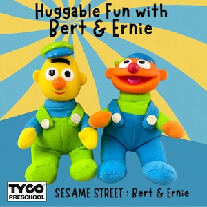 Vintage 1992 TYCO Sesame Street Plush Dolls Bert & Ernie - Etsy