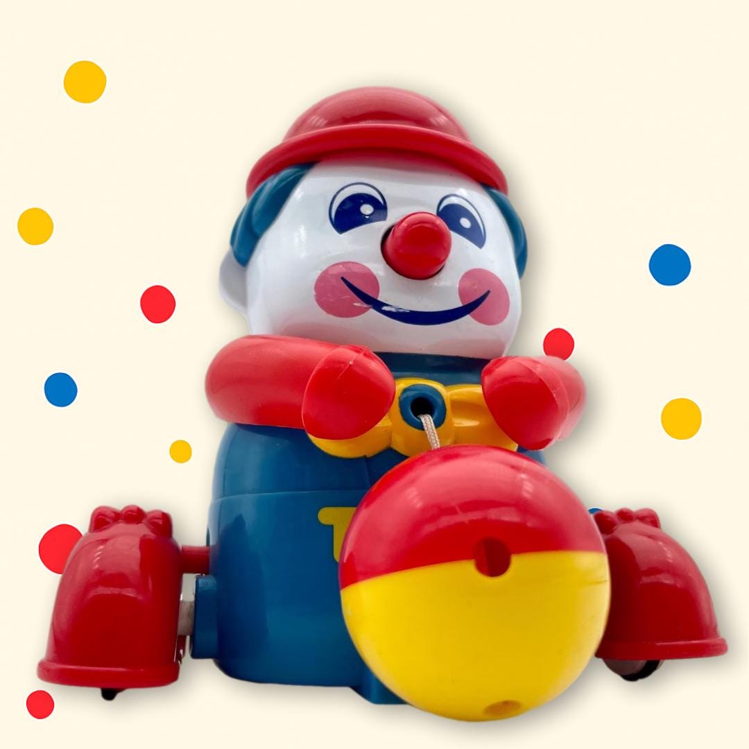 Vintage TOMY Clown Pull Toy - 1991 Tire-roule - Etsy Canada
