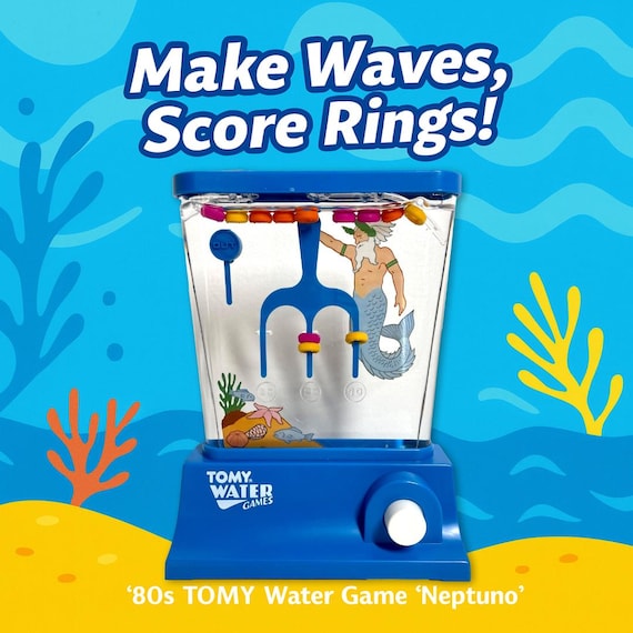 ヴィンテージ TOMY ネプチューノ ウォーターゲーム：80年代の手持ち式