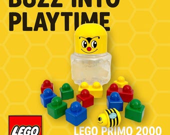 Original vintage LEGO PRIMO #2077 &quot;My Bumble Bee&quot; Year 2000 - Lego Duplo - Lego Baby - Lego