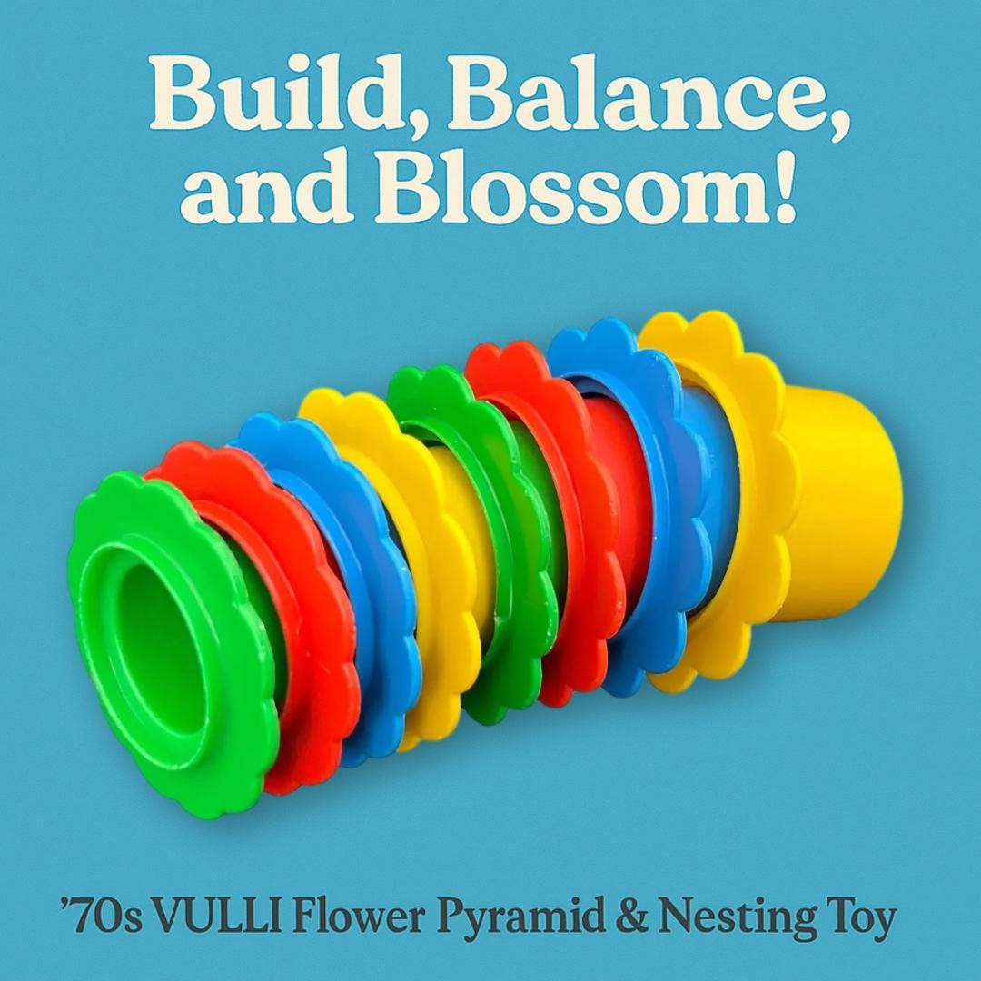 80's NESTING PYRAMID TOY / Vintage Vulli Baby Pyramid / Age 9M+ - Etsy