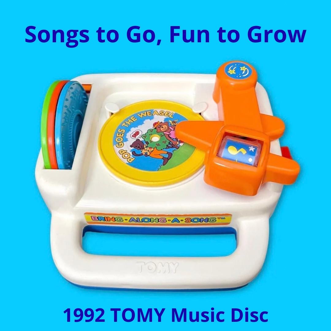 ヴィンテージ TOMY オルゴールレコードプレーヤー、1992年、機械式