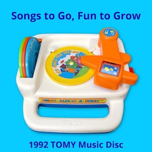 Boite à Musique TOMY, Platine vinyle TOMY, 1992, Système mécanique sans piles, Tourne Disque vintage, Tourne Disque Enfant