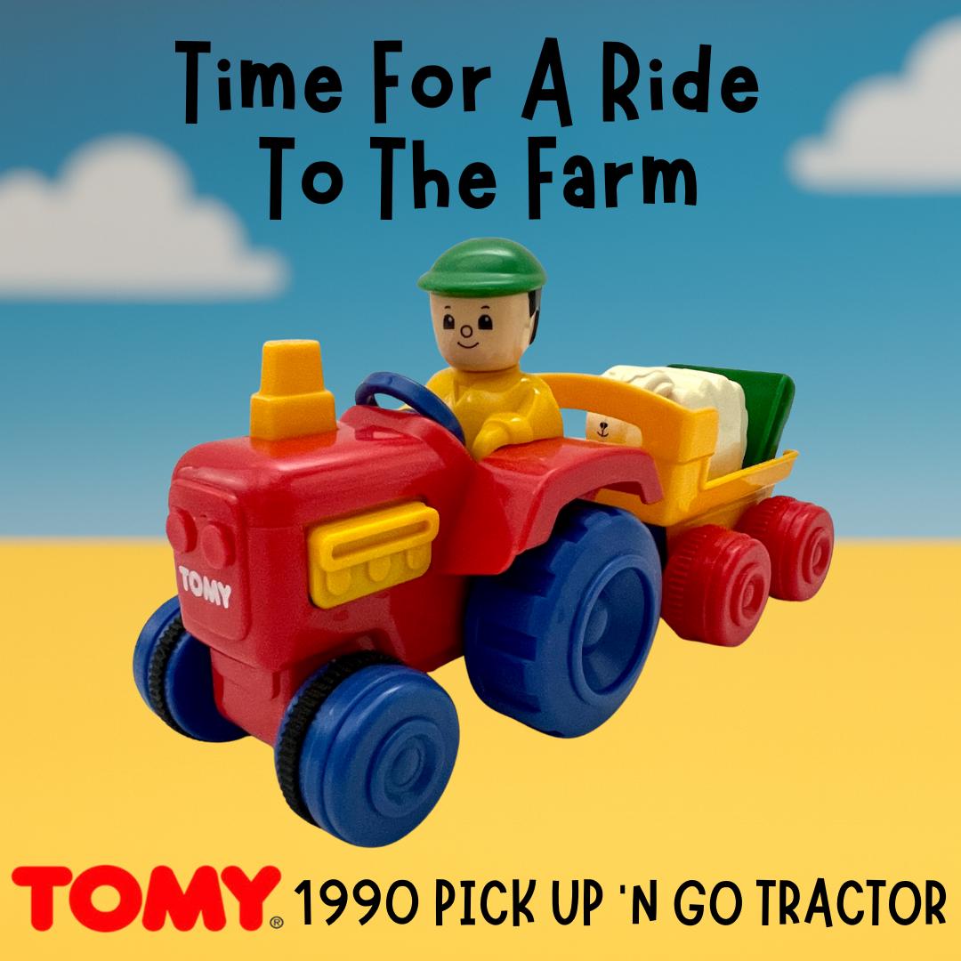 TOMY Pick up 'n' Go Tractor – Vintage 1990 Wind-up Farm Toy - Etsy UK