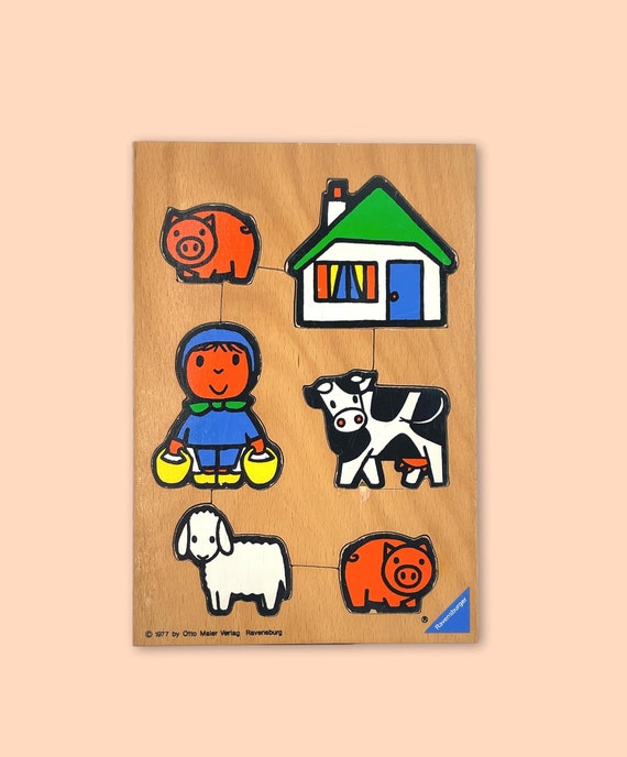 1977 RAVENSBURGER DICK BRUNA Puzzle / Wooden Puzzle / Dick