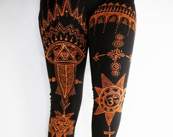 Laser Cut Velvet Leggings black as Night S M Etsy