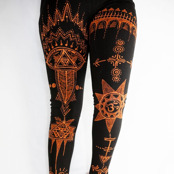 Nirvana. Handmade Leggings. Yoga Meditation Pants Hippy Boho Unusual Festival Christmas Sustainable Slow Fashion. Ladies Womens Gift