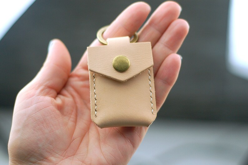 10 pc Genuine Leather Pound Coin Keyring Guitar Pick holder SD card holder Mini wallet keychain with personalized customize option