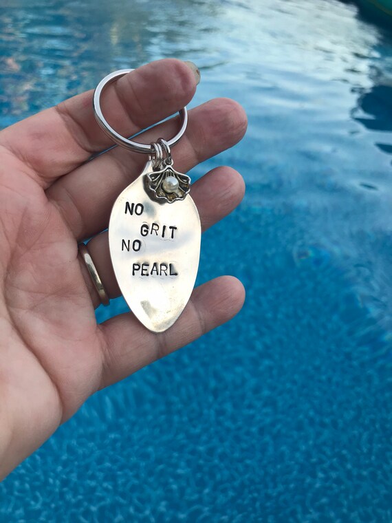 No Grit No Pearl Keychain/necklace - Etsy